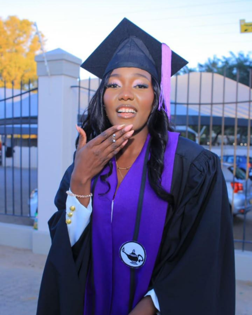 Regina celebrates her graduation